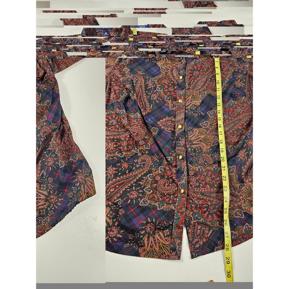 Chaps size 2XL women's 2X paisley floral vintage button up - Picture 7 of 7
